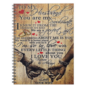 Carnet Lettre personnalisée à mon mari Décor