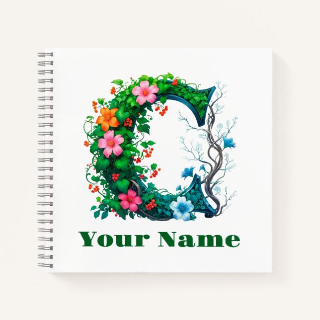 Carnet Lettre personnalisée C (Devant)