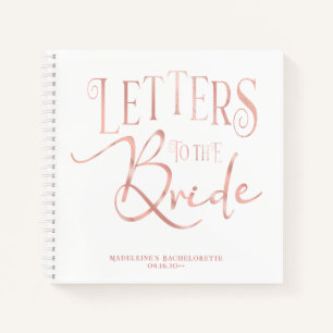 Carnet Lettres À La Femme Douche Bachelorette Guestbook