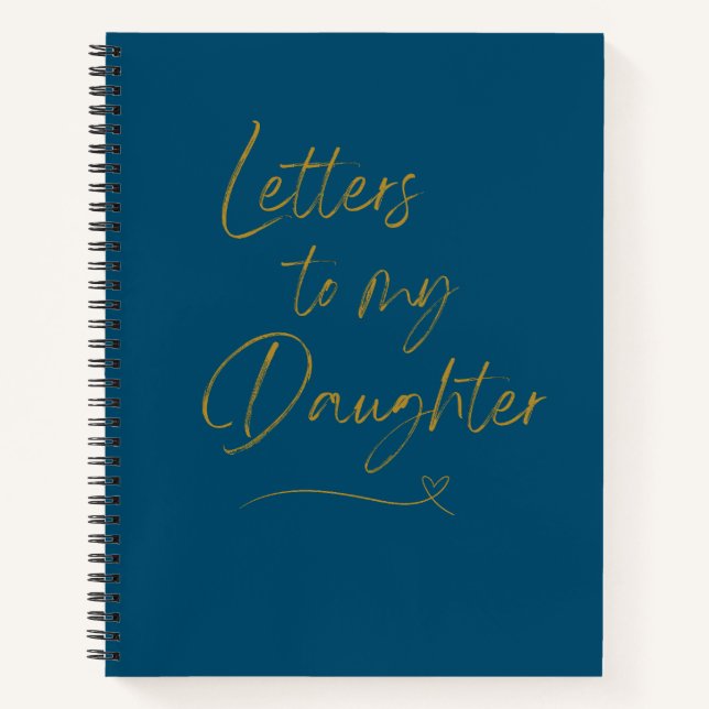 Carnet Lettres à ma fille, cadeau de jour des mères (Devant)
