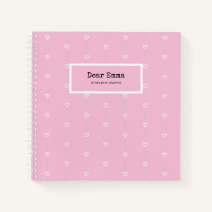 Carnet Lettres à ma fille Mémoire de conservation rose