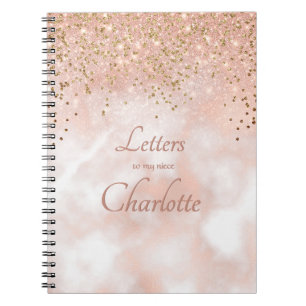 Carnet Lettres À Ma Nièce De Fille Pink Gold