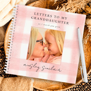 Carnet Lettres à ma petite-fille Blush En vichy photo
