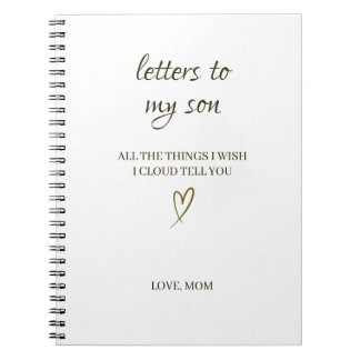 Carnet Lettres à mon fils – Lettre personnalisée