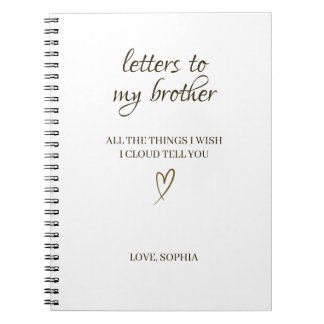 Carnet Lettres à mon frère – Lettre personnalisée