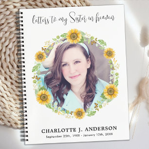 Carnet Lettres Au Ciel Photo Personnalisée Soeur Florale