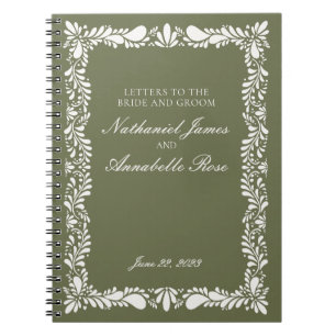 Carnet Lettres Mariages en carreaux Talavera Vert Mariée