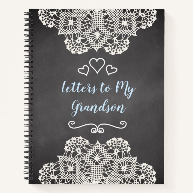 Carnet Lettres personnalisables à mon petit-fils (Devant)