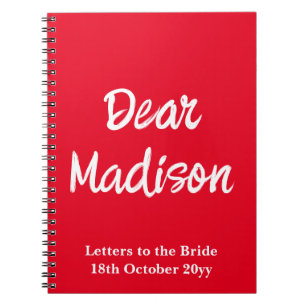 Carnet Lettres personnalisées à la mariée Hen Do Fête des