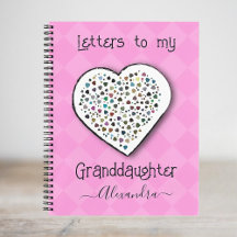 Lettres roses à ma petite-fille Personnalisée