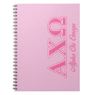 Carnet Lettres roses d'Omega de Chi d'Alphi