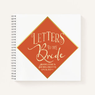 Carnet Lettres Rouges À La Mariée Bachelorette Guestbook