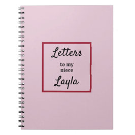 Carnet Lettres Tantes À Mon Ordinateur Portable Rose Nièc