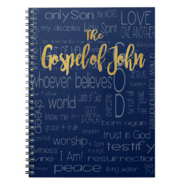 Carnet L'évangile de John, bleu marine