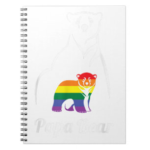 Carnet LGBT Papa ours Gay pride Egalité des droits Arc-en
