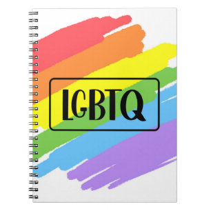 Carnet LGBTQ Brushstrokies arc-en-ciel