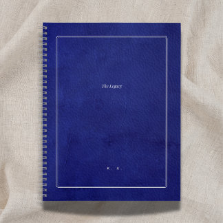 Carnet L'Héritage | Indigo Cuir & Argent Scholar