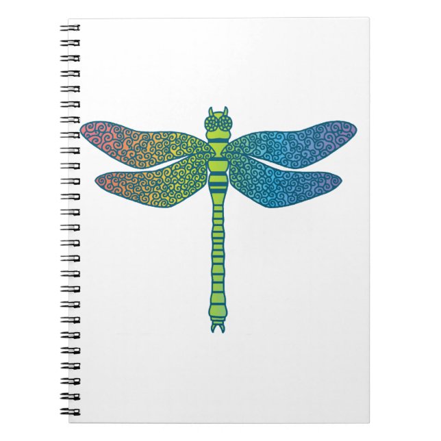 Carnet libellule arc-en-ciel (Devant)