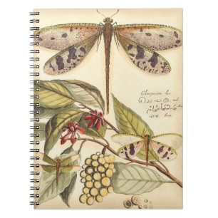 Carnet Libellules avec le feuille et le fruit