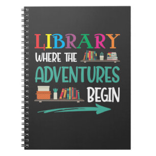 Carnet Library Adventure Librarian Book Reader Bookworm