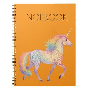 Carnet Licorne Arc-en-Ciel Magique Personnalisée