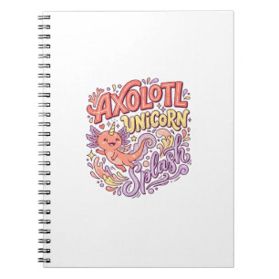 Carnet Licorne Axolotl Licorne Splash Fantaisiste Bac Bla