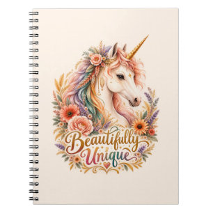 Carnet Licorne Bohème Florale Belle Mystique Unique