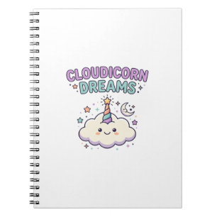 Carnet Licorne Cloudicorn Rêves Tendance Graphique Tee De