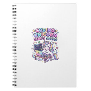 Carnet Licorne Coding Licorne Debug Squad Marché Charmant