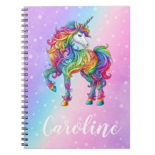 Carnet licorne colorée magique