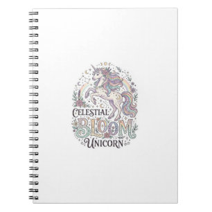 Carnet Licorne Fleur Céleste Licorne Premium Vecteur Typ