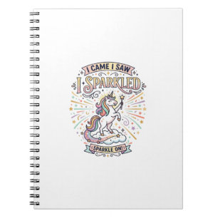 Carnet Licorne J'arrivai Je Vis Je Scintillai Impression 