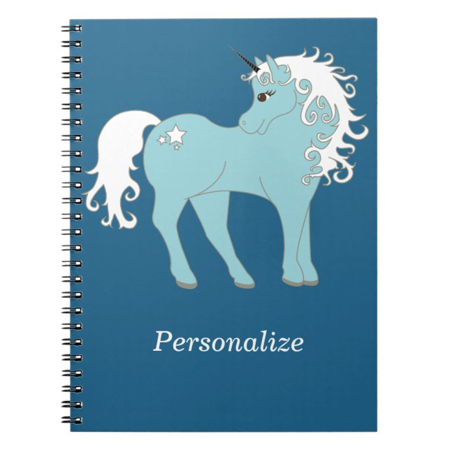 Carnet Licorne Magique Mignonne & Adorable avec Étoile (Devant)