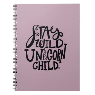 Carnet Licorne Mauve Lavande Reste Sauvage