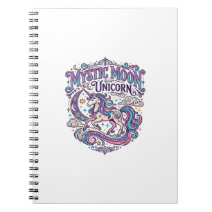 Carnet Licorne Mystique Lune Licorne Coloré