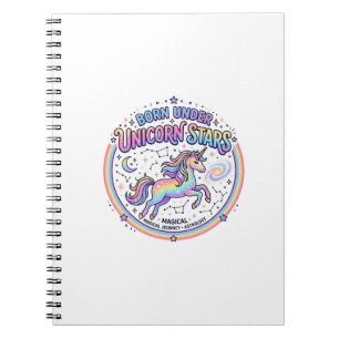Carnet Licorne née sous les étoiles de licorne Impression