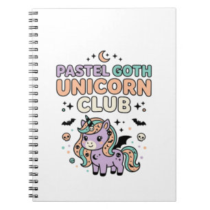 Carnet Licorne Pastel Goth Licorne Club Graphique Tendanc