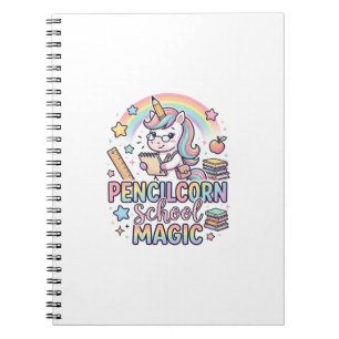 Carnet Licorne Pencilcorn School Magie Autocollant adorab