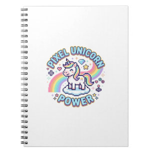 Carnet Licorne Pixel Licorne Puissance Conception Graphiq