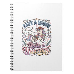 Carnet Licorne Sauve un Cheval Monte une Licorne Impressi