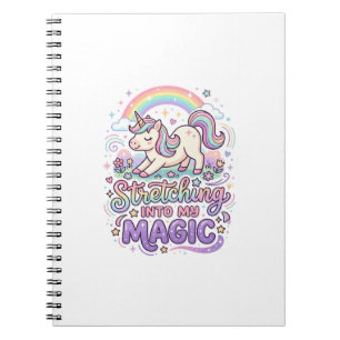 Carnet Licorne s'étirant dans ma typographie audacieuse m