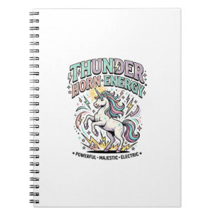 Carnet Licorne Thunder Horn Énergie Produit de Style Rétr