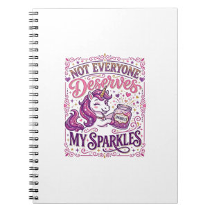 Carnet Licorne Tout le monde ne mérite pas mes paillettes