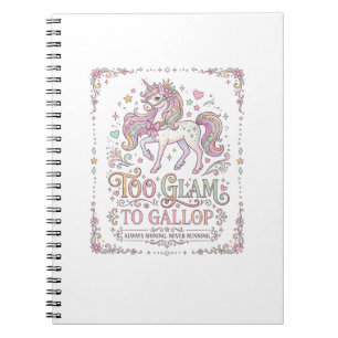 Carnet Licorne Trop Glamour pour Galoper Vêtements Adorab