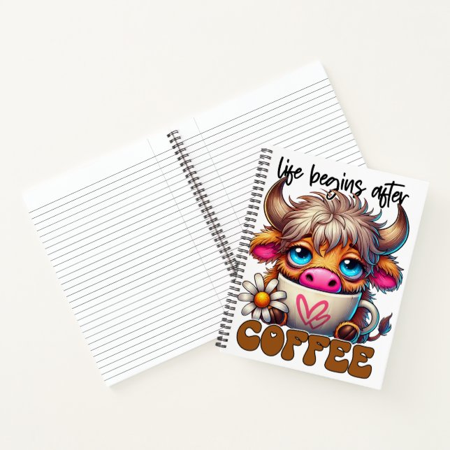 Carnet Life Begins After Coffee  (Intérieur)