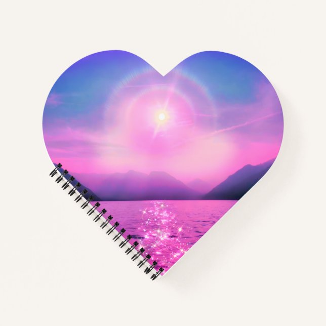 Carnet Light on the Water Heart-shaped Notebook (Devant)
