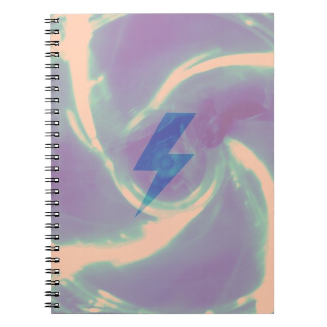 Carnet Lightning ray blue tech (Devant)