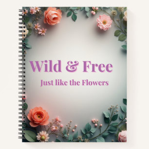 Carnet Ligne artistique florale sauvage et libre   Design