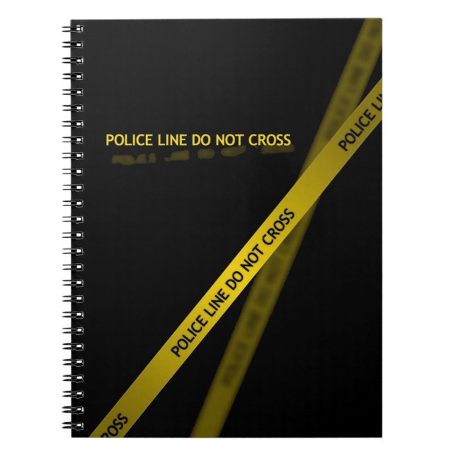Carnet ligne de police jaune noir (Devant)