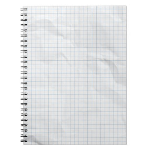 Carnet Lignes bleues en papier recadré blanc